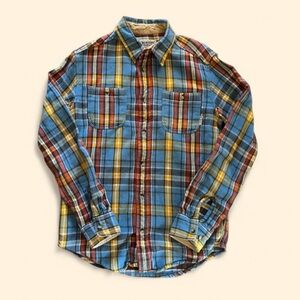 Burton Blue and Red Plaid Casual Shirt